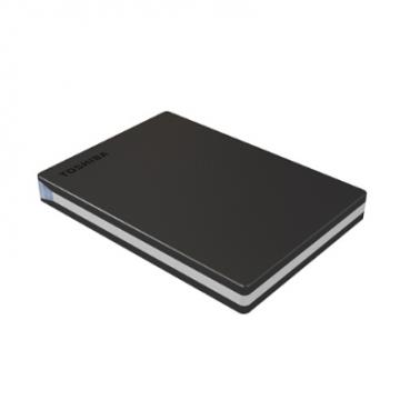 东芝（TOSHIBA）2TB USB3.0 移动硬盘 Canvio slim系列 2.5英寸 黑色 商务金属超薄 数据加密